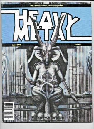 Heavy Metal Vol 4 3 June 1980 Newsstand H R Giger Wrightson 6.  5 Fn,  1977 Series