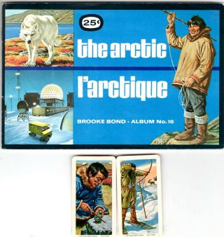 Rare The Arctic Canadian Brooke Bond Tea Card Album Complete,  2 Cards