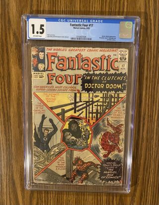 Fantastic Four 17 - Cgc 1.  5 1963 Stan Lee Jack Kirby Ayers Ant Man Doctor Doom