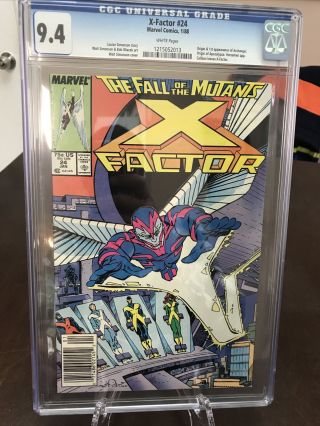X - Factor 24 1988,  Marvel Comics Cgc Graded “9.  4 1st App Of Archangel Key