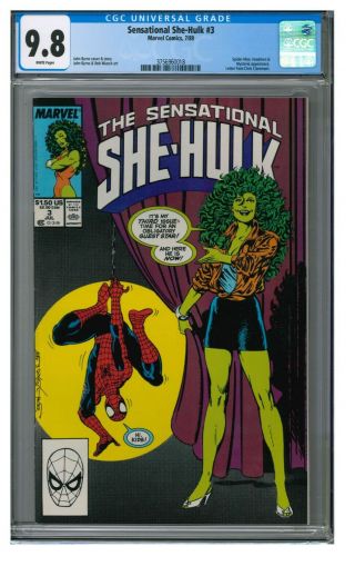 Sensational She - Hulk 3 (1989) John Byrne Gga Spider - Man Cgc 9.  8 Ff287