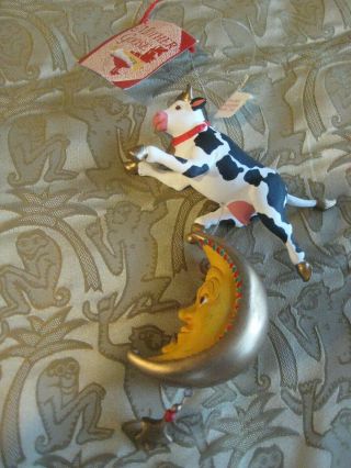 Department 56 Cow Over The Moon Mother Goose Ornament,  Hangtag