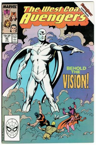 Marvel - West Coast Avengers 45 - 1st White Vision - Wandavision - John Byrne