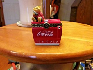 Boyds Bears Trinket Box Coca Cola Coke Chest Thirstin 