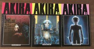 Akira 1,  2,  3 Epic Comics 1988 Vol.  1 Katsuhiro Otomo High Grades