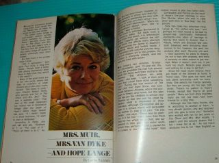 1972 Tv Guide Article Actress Hope Lange The Ghost And Mrs Muir 3 Pages