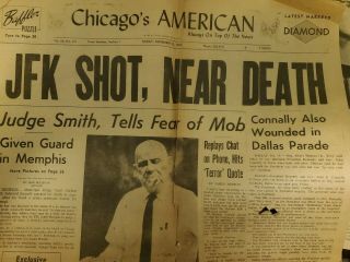 Chicago Newspaper Headlines And Articles Related To Jfk Assassination