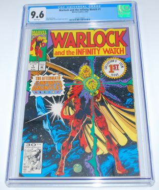 Warlock And The Infinity Watch 1,  1992,  Cgc 9.  6,  Infinity Gauntlet
