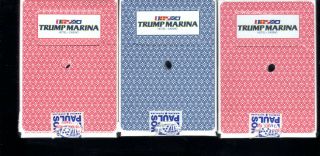 Trump Marina Casino Atlantic City Playing Cards Table Played 3 Decks No Jokers