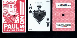 TRUMP MARINA Casino Atlantic City Playing Cards Table Played 3 Decks No Jokers 3