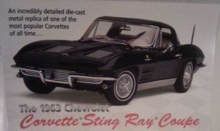 Brochure Only (no Car) - 1/24 - Danbury 1963 Chevrolet Corvette Sting Ray Coupe