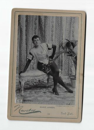 1890s Risque Sexy Burlesque Girl Cabinet Card Photograph 247
