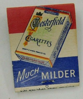 Best For You Chesterfield Regular King - Size Full Unstruck Vintage Matchbook Ad