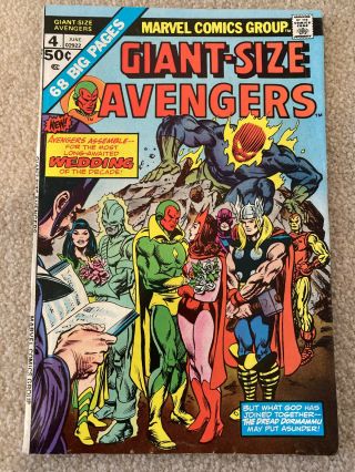 Giant Size Avengers 4 Vf Wedding Of Vision And Scarlett Witch Wanda Vision