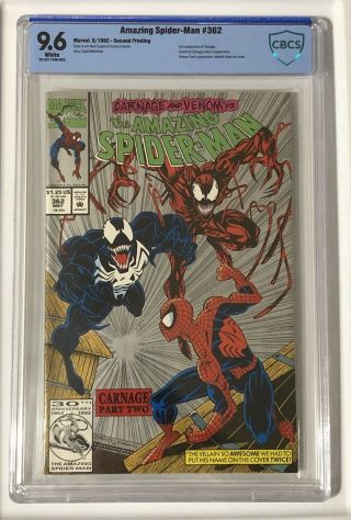 Marvel Spider - Man 362 9.  6 Second Printing 2nd Appearance Of Carnage
