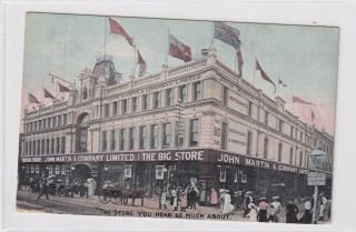 Vintage Postcard John Martins Store Adelaide South Australia 1900s