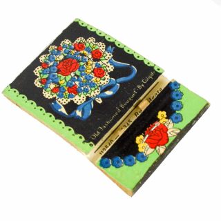 1930s Colgate Matchbook Cover 135 Match Book Old Bouquet Flowers Vintage Old