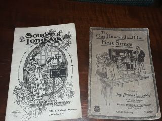 2 Advertising Sheet Music Baldwin Piano Co Songs Long Ago/101 Best Song:cable Co