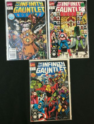 The Infinity Gauntlet Mini Series Complete 1 - 6 Vf - Nm Thanos