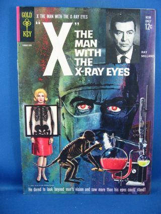 X The Man With X Ray Eyes 1 Vf,  Gold Key Photo Cover 1963