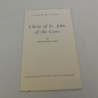 Christ Of St.  John Of The Cross Salvador Dali Glasgow Art Gallery Brochure