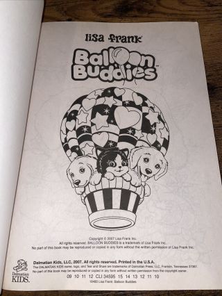 Lisa Frank Balloon Buddies Coloring Book 2