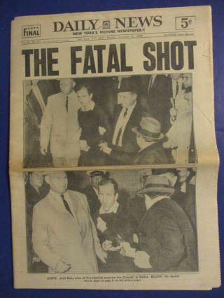 1963 Jack Ruby Killed Assassinated Lee Harvey Oswald Jfk Photos Newspaper
