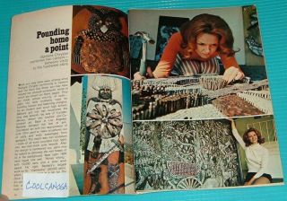 1972 Tv Guide Article Actress Barbara Chrysler Unusual Nail Sculptures