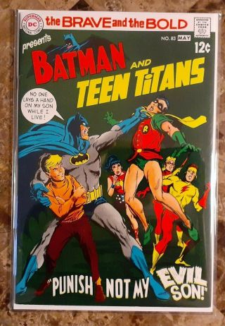 Brave And The Bold 83 Dc Comics 1969 Batman & Titans Neal Adams Art Nm 9.  2