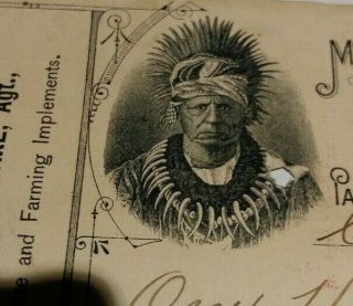 1895 Minco Indian Territory Check J E Bonebrake Bank of Minco 2