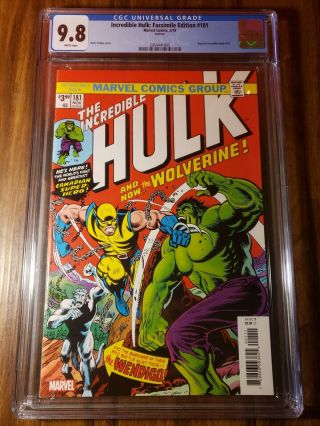 Incredible Hulk 181 (marvel) Cgc 9.  8 White Pages Facsimile Edition Reprint