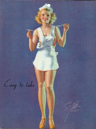 1930s Pin Up Girl Calendar Top By Earl Moran Easy To Take 48