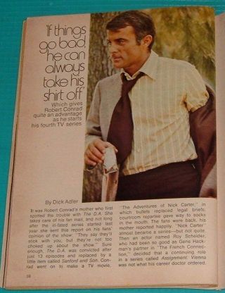 1972 Tv Guide Article Robert Conrad Starts His Fourth Tv Series Wild Wild West