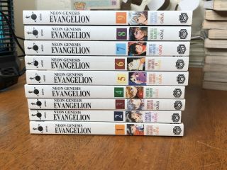 Neon Genesis Evangelion Volumes 1 - 9 Manga - Graphic Novels