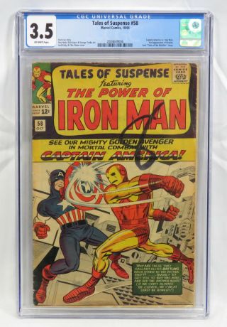 Marvel Comics Tales Of Suspense 58 Cgc 3.  5 Ow/p 2nd Kraven Lee Kirby Stone 1964
