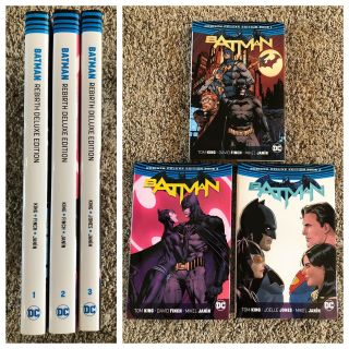 Batman Rebirth Deluxe Edition Hc Set Vol 1 2 3 - Tom King Bane Catwoman Joker 44