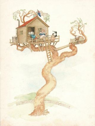 Norman Lindsay,  The Magic Pudding Tree House Postcard - Large Size