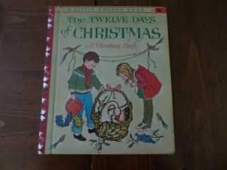 The Twelve Days Of Christmas,  A Little Golden Book,  1963 (a Ed;vintage Red Foil)