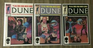 Dune 1 - 3 Marvel Comics Move Adaptation Limited Series Complete Set