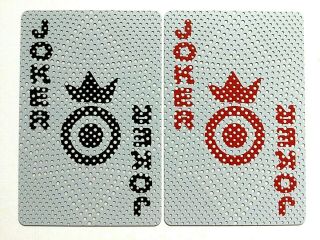 2 See Through Bullseye & Crown Jokers Single Swap Playing Cards