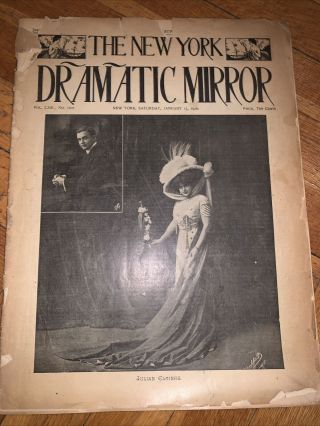 The York Dramatic Mirror 1910 York City Film And Theater Newspaper