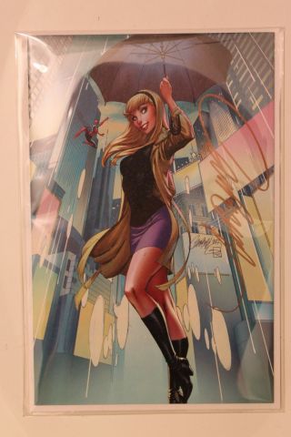 Spider - Gwen 24 Cover D J.  Scott Campbell Signed W/ 2017 Nycc Exclusive
