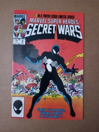 Marvel Hero Secret Wars 8 Comic Black Suit Spider - Man Nm First Print