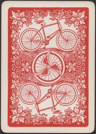 Playing Cards Single Card Old Antique Uspc Bicycle 808 League Back Borderless