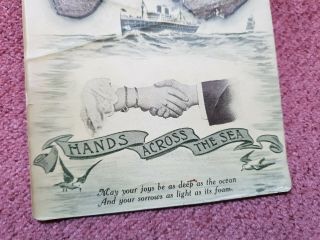 Hands Across The Sea Ship Australia Photo Post Card