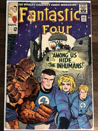 Fantastic Four 45 (1965) Marvel 1st Appearance Of The Inhumans Complete