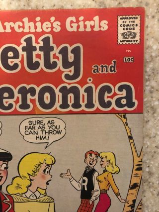 Archie ' s Girls Betty and Veronica 54 Dan DeCarlo Headlights Cover Good Girl Art 3