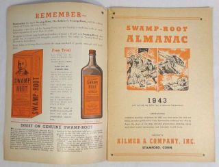 1943 Swamp - Root Almanac Dream Book Kilmer & Co Stamford,  Conn 3
