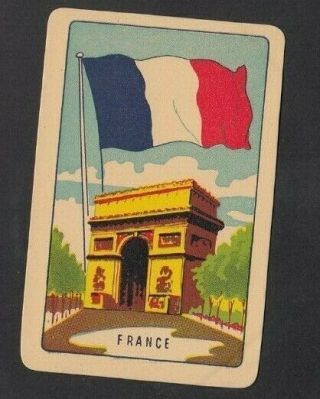 1 Playing Swap Card Woolworths Melbourne Olympic Game 1956 France Arcde Triomphe