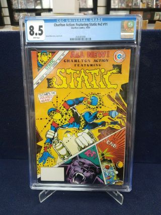 Charlton Action Featuring Static V2 11 Cgc 8.  5 Steve Ditko Story And Art 1985